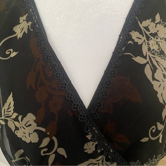 Vintage 90s Inspired Whimsigoth Floral Dress Romantic Grunge Fairycore  Size16 - Picture 4 of 10